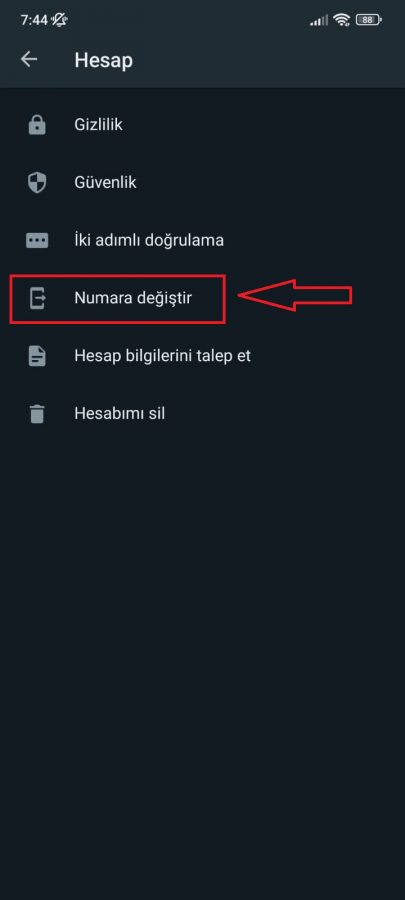 Whatsapp telefon numaranızı nasıl değiştirirsiniz?