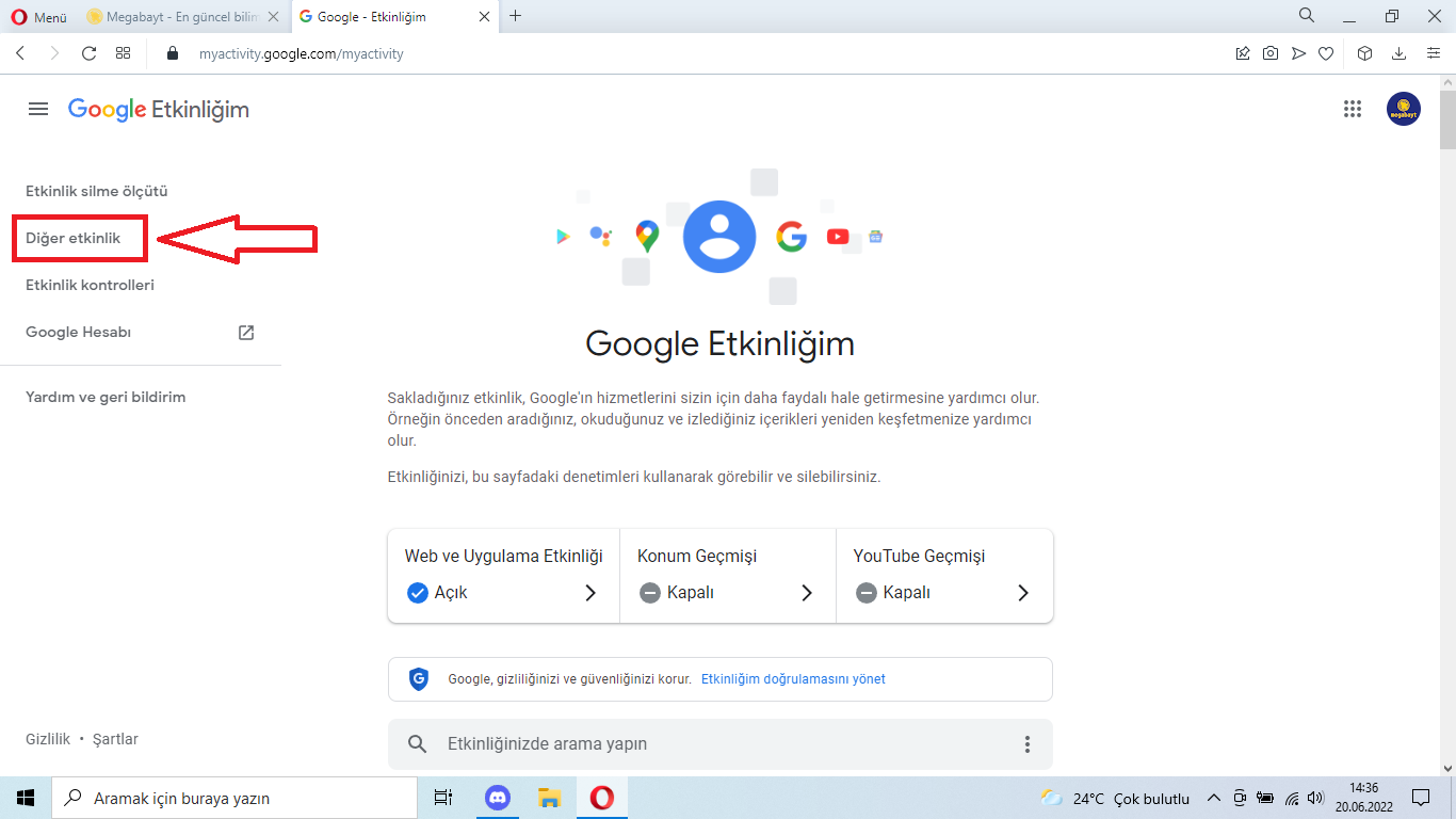 Youtube yorum geçmişi nasıl bulunur?