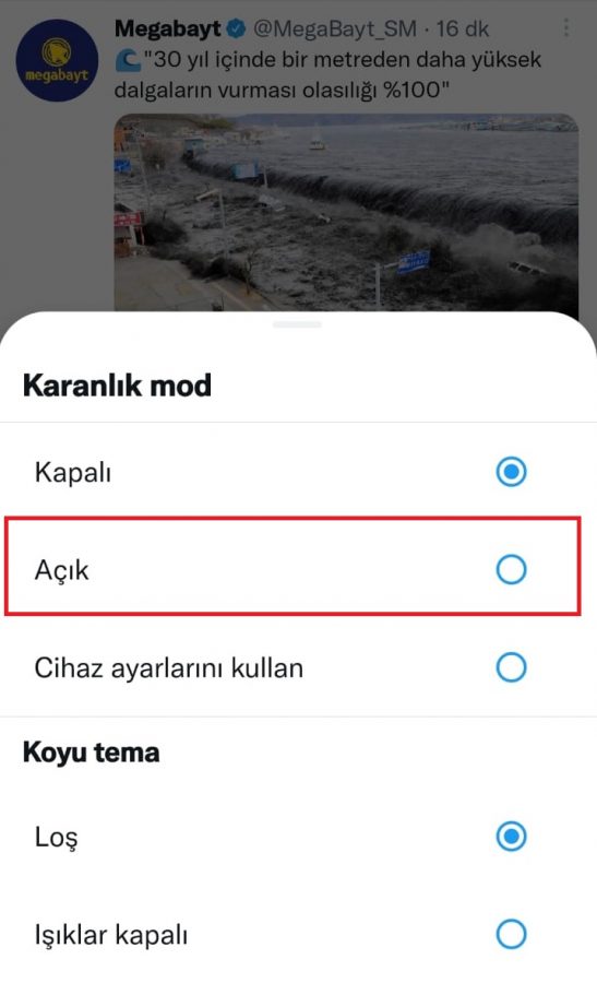 Twitter karanlık mod nasıl yapılır? 