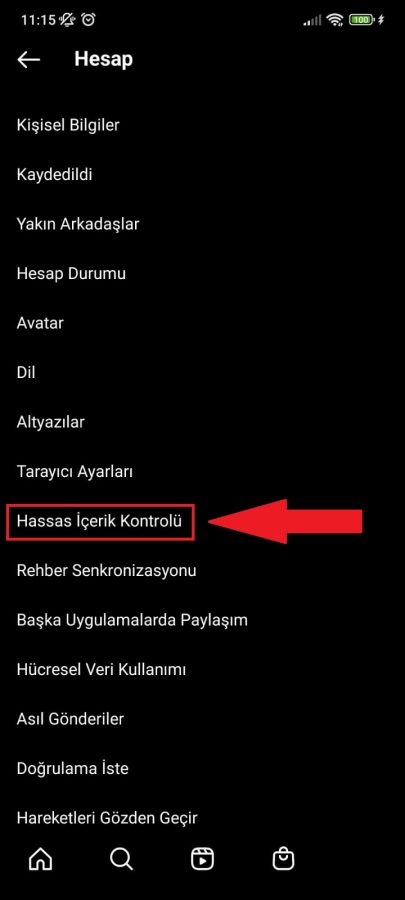 Instagram hassas içerik kapatma nasıl yapılır? 