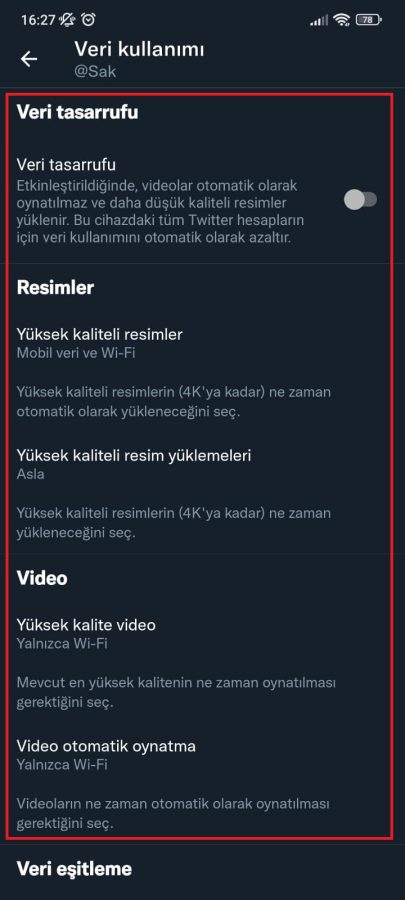 Twitter veri tasarrufu nasıl yapılır? 