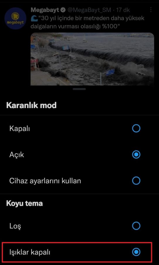 Twitter karanlık mod nasıl yapılır? 