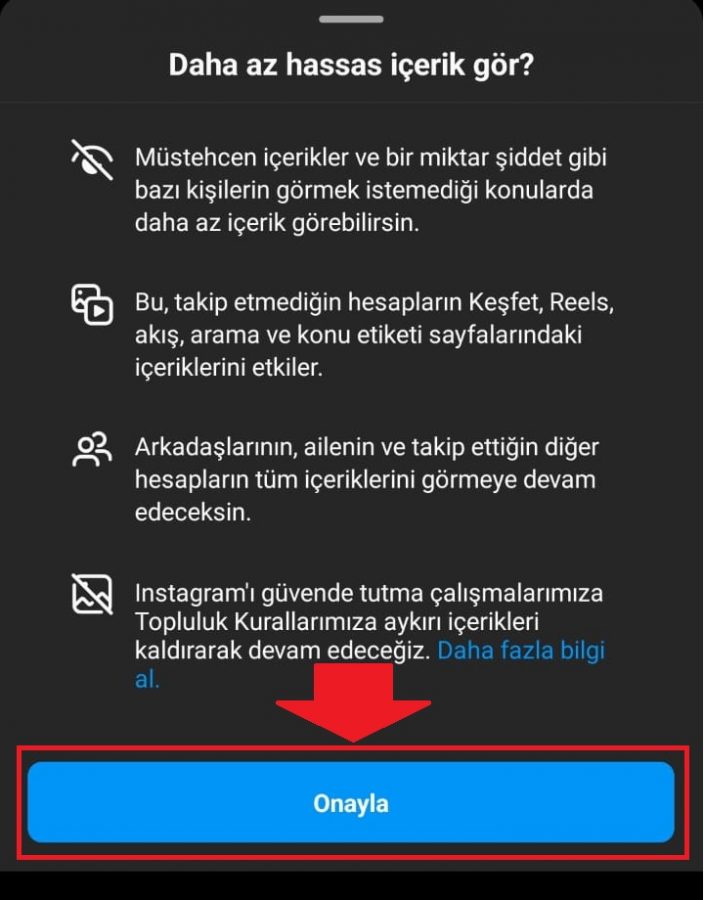 Instagram hassas içerik kapatma nasıl yapılır? 